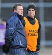 9 February 2014; Galway manager Alan Mulholland, left, with selector Paul Clancy. Allianz Football League, Division 2, Round 2, Galway v Donegal, Pearse Stadium, Salthill, Galway. Picture credit: Ray Ryan / SPORTSFILE