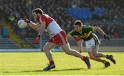 9 February 2014; Emmett McGuckin, Derry, in action against Shane Enright, Kerry. Allianz Football League, Division 1, Round 2, Kerry v Derry, Fitzgerald Stadium, Killarney, Co. Kerry. Picture credit: Diarmuid Greene / SPORTSFILE