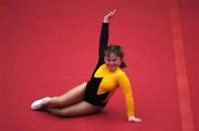 17 June 2005; Special Olympics Athlete Holly Matthews, Bayside Gymnastics Club, shows her delight at finishing her routine during the Level 1 Floor event. Special Olympics Ireland Leinster / Eastern Regional Games 2005, UCD, Belfield, Dublin. Picture credit; Brian Lawless / SPORTSFILE