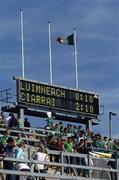 19 June 2005; The scoreboard at the end of the game. Bank of Ireland Munster Senior Football Championship Semi-Final, Limerick v Kerry, Gaelic Grounds, Limerick. Picture credit; Ray McManus / SPORTSFILE