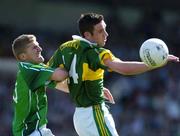 19 June 2005; Declan O'Sullivan, Kerry, in action against Johnny McCarthy, Limerick. Bank of Ireland Munster Senior Football Championship Semi-Final, Limerick v Kerry, Gaelic Grounds, Limerick. Picture credit; Ray McManus / SPORTSFILE