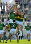 19 June 2005; John Glavin, Limerick, in action against Kerry players Paddy Kelly and Liam Hassett, right. Bank of Ireland Munster Senior Football Championship Semi-Final, Limerick v Kerry, Gaelic Grounds, Limerick. Picture credit; Ray McManus / SPORTSFILE