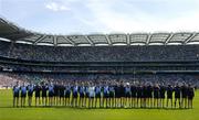 19 June 2005; The Dublin squad stand for the national anthem. Bank of Ireland Leinster Senior Football Championship Semi-Final, Dublin v Wexford, Croke Park, Dublin. Picture credit; Damien Eagers / SPORTSFILE
