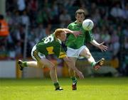 19 June 2005; Maurice Corridan, Kerry, in action against Jason O'Brien, Limerick. Kerry. Munster Junior Football Championship Semi-Final, Limerick v Kerry, Gaelic Grounds, Limerick. Picture credit; Ray McManus / SPORTSFILE
