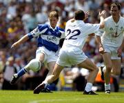 19 June 2005; Brian McDonald, Laois, in action against Eamonn Callaghan, (22) and Michael Foley, Kildare. Bank of Ireland Leinster Senior Football Championship Semi-Final, Laois v Kildare, Croke Park, Dublin. Picture credit; Damien Eagers / SPORTSFILE