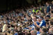 19 June 2005; Laois fans celebrate towards the end of the match. Bank of Ireland Leinster Senior Football Championship Semi-Final, Laois v Kildare, Croke Park, Dublin. Picture credit; Brian Lawless / SPORTSFILE