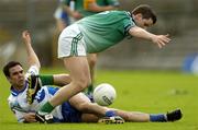 18 June 2005; Paul Finlay, Monaghan, in action against Damian McKenna, London. Bank of Ireland All-Ireland Senior Football Championship Qualifier, Round 1, Monaghan v London, St. Tighernach's Park, Clones, Co. Monaghan. Picture credit; Pat Murphy / SPORTSFILE