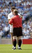 19 June 2005; Anthony Rainbow, Kildare, pleads with referee John Geaney. Bank of Ireland Leinster Senior Football Championship Semi-Final, Laois v Kildare, Croke Park, Dublin. Picture credit; Damien Eagers / SPORTSFILE