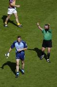 19 June 2005; Dublin's Ciaran Whelan is shown the red card by referee Brian Crowe. Bank of Ireland Leinster Senior Football Championship Semi-Final, Dublin v Wexford, Croke Park, Dublin. Picture credit; Brian Lawless / SPORTSFILE
