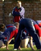 22 June 2005; Assistant coach Eddie O'Sullivan watches the players during squad training. British and Irish Lions squad training, Christ College, Christchurch, New Zealand. Picture credit; Brendan Moran / SPORTSFILE