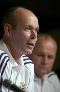 22 June 2005; Head coach Sir Clive Woodward at a press conference after announcing the squad for the 1st Test against New Zealand, to be played on Saturday next. Crowne Plaza Hotel, Christchurch, New Zealand. Picture credit; Brendan Moran / SPORTSFILE
