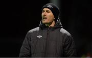 5 February 2014; Shamrock Rovers B manager Colin Hawkins during the game. AUL Complex, Clonshaugh, Dublin Picture credit: Barry Cregg / SPORTSFILE