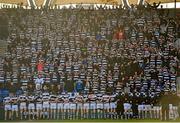 9 February 2014; The Belvedere College players stand in front of their supporters before the game. Beauchamps Leinster Schools Senior Cup Quarter-Final, Clongowes Wood College v Belvedere College, Donnybrook Stadium, Donnybrook, Co. Dublin. Picture credit: Pat Murphy / SPORTSFILE