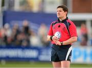 9 February 2014; Eanna Dowd, referee. Beauchamps Leinster Schools Senior Cup Quarter-Final, Clongowes Wood College v Belvedere College, Donnybrook Stadium, Donnybrook, Co. Dublin. Picture credit: Pat Murphy / SPORTSFILE