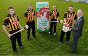 10 February 2014; Glanbia today launched its sponsorship of the Kilkenny hurling teams for 2014. The jersies will feature the Avonmore milk logo while all leisure-wear training kit and kit bags will carry the Glanbia logo. In attendance at the Glanbia 2014 Kilkenny hurlers sponsorship launch are, from left, Michael Rice, Jackie Tyrrell, Tommy Walsh, Lester Ryan and Brian Phelan, Glanbia Executive Director- CEO Global Ingredients. Nowlan Park, Kilkenny. Picture credit: Barry Cregg / SPORTSFILE