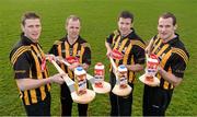 10 February 2014; Glanbia today launched its sponsorship of the Kilkenny hurling teams for 2014. The jerseys will feature the Avonmore milk logo while all leisure-wear training kit and kit bags will carry the Glanbia logo. In attendance at the Glanbia 2014 Kilkenny hurlers sponsorship launch are, from left, Lester Ryan, Tommy Walsh, Michael Rice and Jackie Tyrrell. Nowlan Park, Kilkenny. Picture credit: Barry Cregg / SPORTSFILE