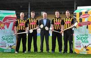 10 February 2014; Glanbia today launched its sponsorship of the Kilkenny hurling teams for 2014. The jersies will feature the Avonmore milk logo while all leisure-wear training kit and kit bags will carry the Glanbia logo. In attendance at the Glanbia 2014 Kilkenny hurlers sponsorship launch are, from left, Tommy Walsh, Michael Rice, Brian Phelan, Glanbia Executive Director- CEO Global Ingredients, Lester Ryan and Jackie Tyrrell. Nowlan Park, Kilkenny. Picture credit: Barry Cregg / SPORTSFILE