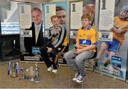 11 February 2014; In attendance at the launch of the 2014 Allianz Hurling Leagues are Kilkenny's Tommy Walsh, left, and Clare's Padraic Collins. The opening weekend of the Allianz Hurling League will see the current Division 1A champions Kilkenny take on the All-Ireland title holders Clare in Cusack Park, Ennis, on Sunday. Croke Park, Dublin. Picture credit: Brendan Moran / SPORTSFILE