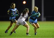 11 February 2014; Maria McGrath, University College Dublin, in action against Laurie Ryan, University Limerick. HE GAA O'Connor Cup 2014, University College Dublin v University Limerick, UCD, Belfield, Dublin. Picture credit: Barry Cregg / SPORTSFILE
