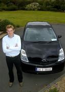 21 June 2005; Athlete David Gillick who was presented with a Toyota Prius in recognition of his Gold Medal in the 400m at the 2005 European Indoor Championships. David is currently preparing for the World Championships in Helsinki. Toyota Ireland, Killeen Road, Dublin. Picture credit; Damien Eagers / SPORTSFILE