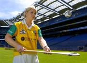 22 June 2005; The Foras na Gaeilge Senior Camogie Championship was launched in Croke Park today. Pictured at the launch is Carla Doherty, Antrim. Croke Park, Dublin. Picture credit; Ray McManus / SPORTSFILE