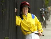 23 June 2005; Top Jockey Cathy Gannon at a photocall ahead of the Budweiser Irish Derby which will take place at the Curragh Racecourse on Sunday, June 26th. Grafton Street, Dublin. Picture credit; Damien Eagers / SPORTSFILE