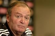 24 June 2005; Head coach Graham Henry speaking at a press conference ahead of the 1st Test against the British and Irish Lions. New Zealand team press conference, Heritage Hotel, Christchurch, New Zealand. Picture credit; Brendan Moran / SPORTSFILE