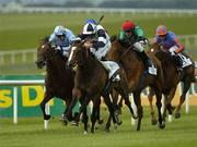 25 June 2005; Alexander Goldrun, second from left, with Kevin Manning up, races clear of, from left to right, New Morning, with Philip Robinson up, Red Bloom, with Johnny Murtagh up, and Elopa, with Andy Starke up, on their way to winning the Audi Pretty Polly Stakes. Curragh Racecourse, Co. Kildare. Picture credit; Damien Eagers / SPORTSFILE