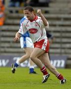 25 June 2005; Stephen O'Neill, Tyrone, celebrates safter scoring a penalty against Cavan. Bank of Ireland Ulster Senior Football Championship Semi-Final Replay, Tyrone v Cavan, St. Tighernach's Park, Clones, Co. Monaghan. Picture Credit; Matt Browne / SPORTSFILE