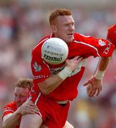 26 June 2005; Fergal Doherty, Derry, in action against Francie Bellew, Armagh. Bank of Ireland Ulster Senior Football Championship Semi-Final, Armagh v Derry, Casement Park, Belfast. Picture Credit; David Maher / SPORTSFILE