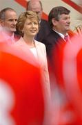 26 June 2005; President Mary McAleese with her husband Dr. Martin McAleese, left, and Munster Council Chairman Sean Fogarty before the game. Guinness Munster Senior Hurling Championship Final, Cork v Tipperary, Pairc Ui Chaoimh, Cork. Picture Credit; David Levingstone / SPORTSFILE