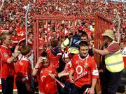 26 June 2005; Patrons leave the teraces during half time. Guinness Munster Senior Hurling Championship Final, Cork v Tipperary, Pairc Ui Chaoimh, Cork. Picture Credit; Ray McManus / SPORTSFILE