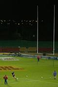 27 June 2005; British and Irish Lions out-half Ronan O'Gara practices his goal kicking watched by kicking coach Dave Alred, bottom left, at the match venue ahead of tomorrow night's game against Manawatu. Arena Manawatu, Palmerston North, New Zealand. Picture credit; Brendan Moran / SPORTSFILE