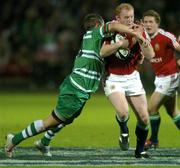 28 June 2005; Martyn Williams, British and Irish Lions, is tackled by Graham Smith, Manawatu. British and Irish Lions Tour to New Zealand 2005, Manawatu v British and Irish Lions, Arena Manawatu, Palmerston North, New Zealand. Picture credit; Brendan Moran / SPORTSFILE