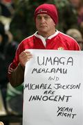28 June 2005; A British and Irish Lions supporter makes his opinion known at the game. British and Irish Lions Tour to New Zealand 2005, Manawatu v British and Irish Lions, Arena Manawatu, New Zealand, Palmerston Northd, New Zealand. Picture credit; Brendan Moran / SPORTSFILE