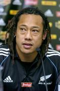 29 June 2005; New Zealand captain Tana Umaga, during a press conference. New Zealand Media Day Press Conference, New Zealand Rugby Union Head Offices, Wellington, New Zealand. Picture credit; Brendan Moran / SPORTSFILE
