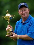 29 June 2005; Ian Woosnam, European captain, holds the Ryder Cup after a press conference to announce the vice-captains for the 2006 Ryder Cup. K Club, Straffan, Co. Kildare. Picture credit; David Maher / SPORTSFILE