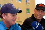 29 June 2005; Ian Woosnam, European captain, and Tom Lehman, US captain, during a press conference to announce the vice-captains for the 2006 Ryder Cup. K Club, Straffan, Co. Kildare. Picture credit; David Maher / SPORTSFILE