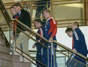 30 June 2005; Prince William with members of the British and Irish Lions squad, from left, Will Greenwood, Gordon Bulloch, Gareth Thomas, Brian O'Driscoll and Sir Clive Woodward. Intercontinental Hotel, Wellington, New Zealand. Picture credit; Brendan Moran / SPORTSFILE