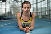 12 February 2014; Ciara Everard, UCD AC, in attendance at the Woodie’s DIY National Senior Indoor Track and Field Championships launch 2014. Athlone Institute of Technology International Arena, Athlone, Co. Westmeath. Picture credit: David Maher / SPORTSFILE