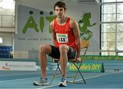 12 February 2014; Timmy Crowe, Dooneen AC, in attendance at the Woodie’s DIY National Senior Indoor Track and Field Championships launch 2014. Athlone Institute of Technology International Arena, Athlone, Co. Westmeath. Picture credit: David Maher / SPORTSFILE