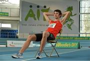 12 February 2014; Timmy Crowe, Dooneen AC, in attendance at the Woodie’s DIY National Senior Indoor Track and Field Championships launch 2014. Athlone Institute of Technology International Arena, Athlone, Co. Westmeath. Picture credit: David Maher / SPORTSFILE