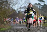 12 February 2014; Siofra Cleirigh Buttner, Col Iosagain, Co. Dublin, in action during the Senior Girls race at the Aviva Leinster Schools Cross Country Championships. Santry Demesne, Santry, Co. Dublin. Picture credit: Ramsey Cardy / SPORTSFILE