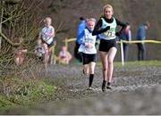 12 February 2014; Niamh Corry, Malahide CS, Co. Dublin, leads the Intermediate Girl's race during the Aviva Leinster Schools Cross Country Championships. Santry Demesne, Santry, Co. Dublin. Picture credit: Ramsey Cardy / SPORTSFILE