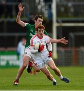9 February 2014; Peter Harte, Tyrone, in action against Diarmuid O'Connor, Mayo. Allianz Football League Division 1 Round 2, Tyrone v Mayo, Healy Park, Omagh, Co. Tyrone. Picture credit: Oliver McVeigh / SPORTSFILE