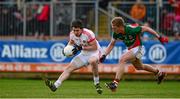 9 February 2014; Mattie Donnelly, Tyrone, in action against Kevin Keane, Mayo. Allianz Football League Division 1 Round 2, Tyrone v Mayo, Healy Park, Omagh, Co. Tyrone. Picture credit: Oliver McVeigh / SPORTSFILE