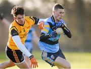 13 February 2014; Paul Mannion, University College Dublin, in action against Eoin O'Connor, Dublin City University. Irish Daily Mail HE GAA Sigerson Cup 2014, Quarter-Final, University College Dublin v Dublin City University, UCD, Belfield, Dublin. Picture credit: Pat Murphy / SPORTSFILE