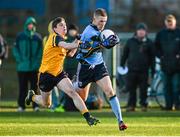 13 February 2014; Paul Mannion, University College Dublin, in action against Jack Smith, Dublin City University. Irish Daily Mail HE GAA Sigerson Cup 2014, Quarter-Final, University College Dublin v Dublin City University, UCD, Belfield, Dublin. Picture credit: Pat Murphy / SPORTSFILE