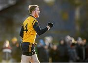 13 February 2014; Conor McGraynor, Dublin City University, celebrates after scoring a goal for his side. Irish Daily Mail HE GAA Sigerson Cup 2014, Quarter-Final, University College Dublin v Dublin City University, UCD, Belfield, Dublin. Picture credit: Pat Murphy / SPORTSFILE