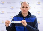 14 February 2014; Leinster Academy manager Girvan Dempsey draws out the name of St. Andrews College during the Leinster Schools’ Senior Cup Semi-Finals Draw. Leinster Rugby Head Office, UCD, Belfield, Dublin. Picture credit: Pat Murphy / SPORTSFILE